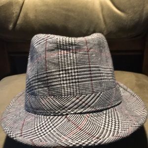 Gray Plaid Fedora